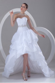 Organza Sweetheart A Line Gown with Embroidery