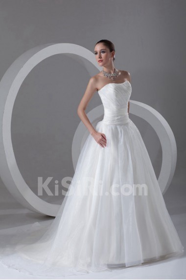 Organza Scoop A Line Gown