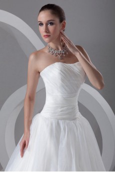 Organza Scoop A Line Gown