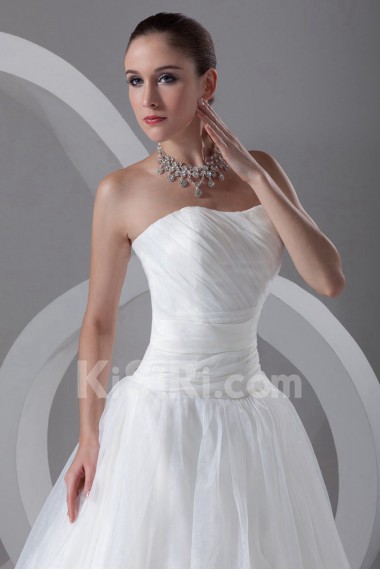 Organza Scoop A Line Gown