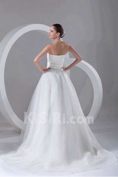 Organza Scoop A Line Gown