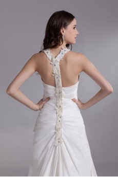 Satin Straps A Line Gown