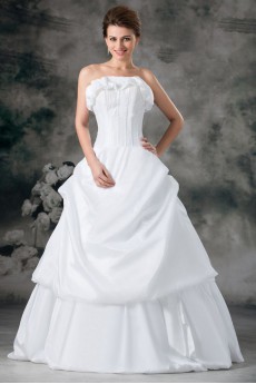 Taffeta Strapless A Line Gown