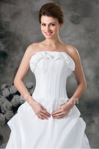 Taffeta Strapless A Line Gown