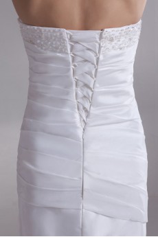 Taffeta Strapless Mermaid Gown with Embroidery