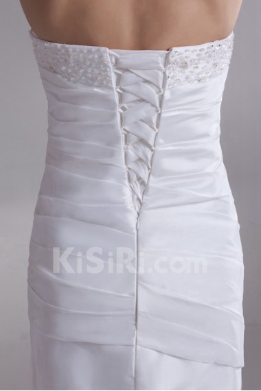 Taffeta Strapless Mermaid Gown with Embroidery