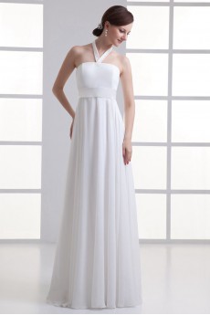 Chiffon Halter Column Gown