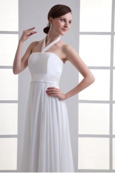 Chiffon Halter Column Gown