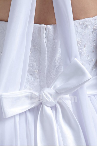 Chiffon Column Gown with Halter