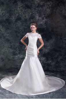 Satin Sweetheart Sheath Gown