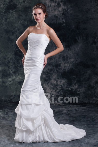 Taffeta Strapless Column Gown