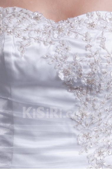 Net Sweetheart Sheath Gown with Embroidery