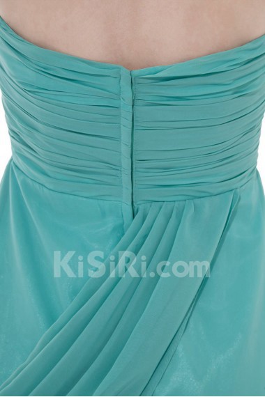Chiffon Sweetheart Short Dress with Hand-made Flower
