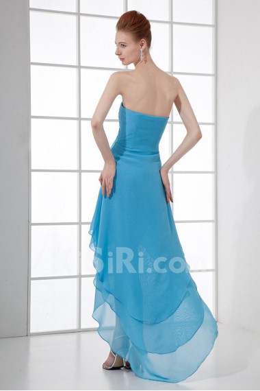 Chiffon V Neckline Column Dress