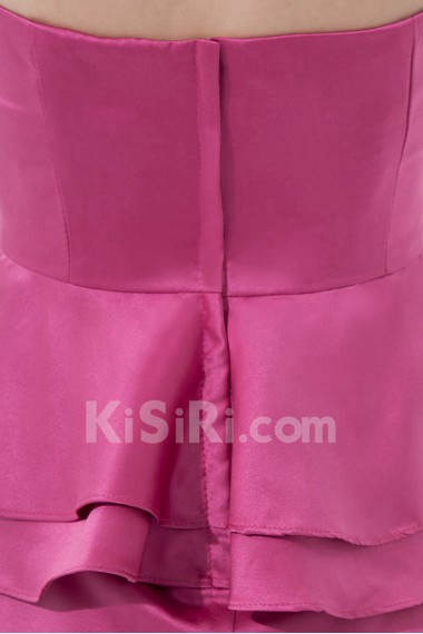 Satin Strapless Sheath Dress