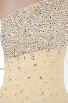 Chiffon Asymmetrical Short Dress with Sequins