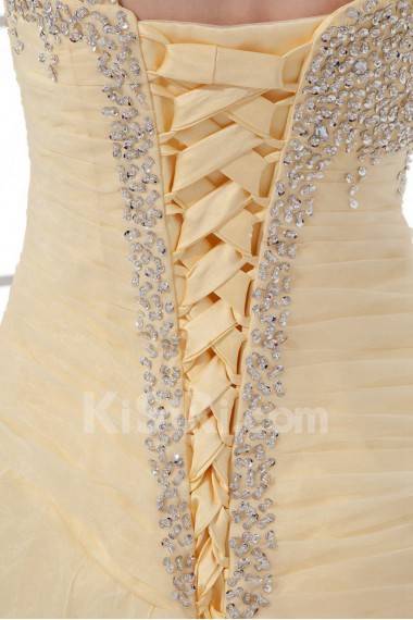 Chiffon Asymmetrical Short Dress with Sequins