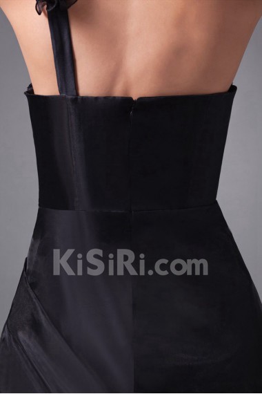 Organza One Shoulder Short A Line Dress with Embroidery
