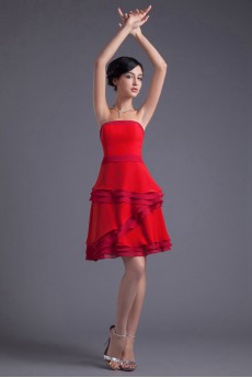 Chiffon Strapless Sheath Dress