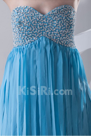 Chiffon Sweetheart Short Dress with Sequins