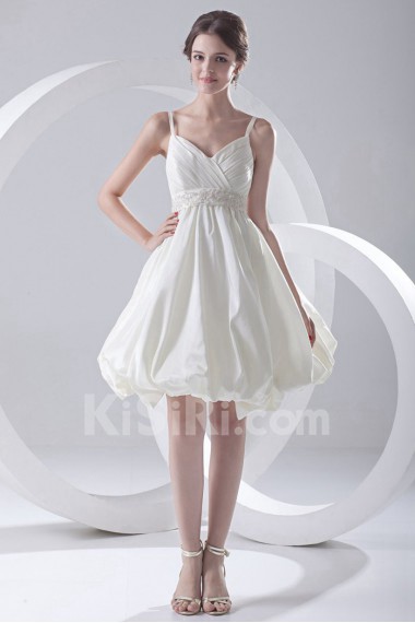 Satin A Line Short Dress with Sash