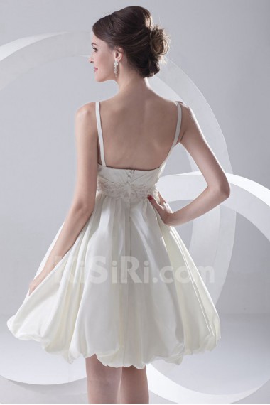 Satin A Line Short Dress with Sash