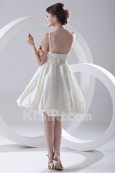 Satin A Line Short Dress with Sash