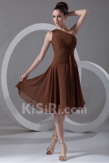 Chiffon Asymmetrical Short Dress