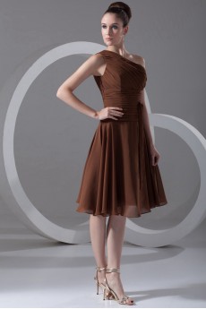 Chiffon Asymmetrical Short Dress