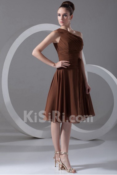 Chiffon Asymmetrical Short Dress