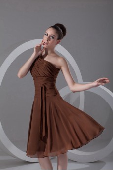 Chiffon Asymmetrical Short Dress