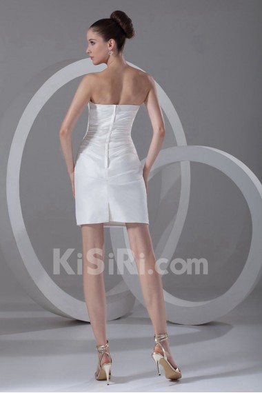 Taffeta Strapless Short Dress