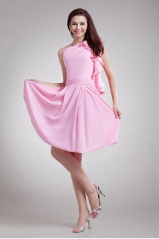 Silk Asymmetrical Short Dress