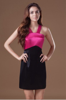 Satin Halter Short Dress