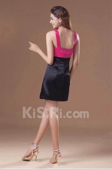 Satin Halter Short Dress