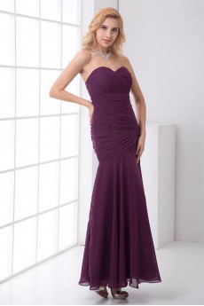 Chiffon Sweetheart A Line Dress