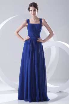 Chiffon Strapless Floor Length Dress