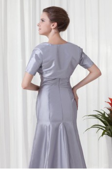 Taffeta Sweetheart A Line Dress with Crisscross Ruched and Jacket