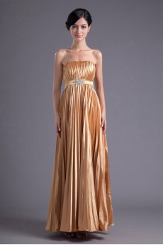 Satin Strapless Empire Dress