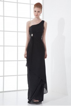 Chiffon Asymmetrical Sheath Dress