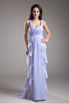 Chiffon Straps Column Dress