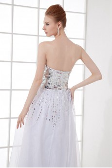 Organza Sweetheart Sheath Dress with Sequins