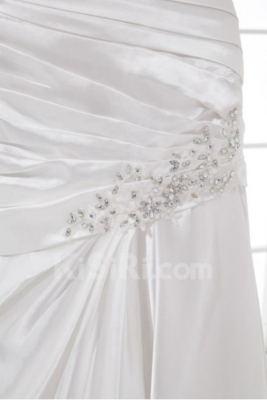 Satin One Shoulder Sheath Dress with Sequins