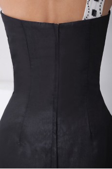 Chiffon Strapless Sheath Ankle-Length Dress with Sequins