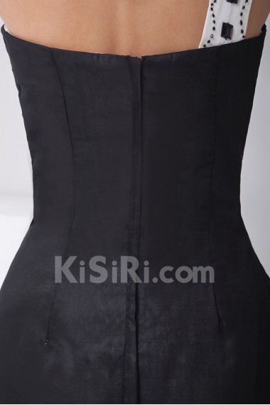 Chiffon Strapless Sheath Ankle-Length Dress with Sequins