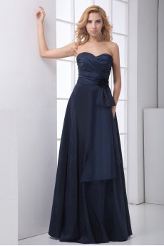 Taffeta Sweetheart Dress with Sash