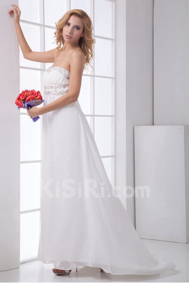 Chiffon Sweetheart Empire Dress with Sequins