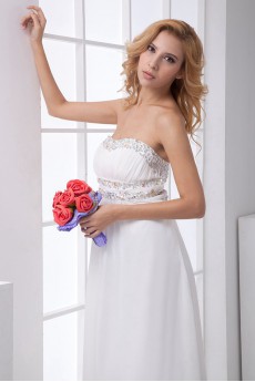 Chiffon Sweetheart Empire Dress with Sequins