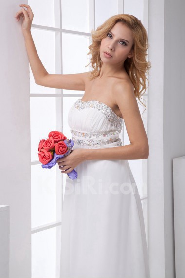 Chiffon Sweetheart Empire Dress with Sequins