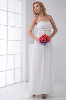 Chiffon Sweetheart Empire Dress with Sequins